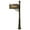 Bronze, variant on Mailbox Post System with Fluted Base & Ball Finial & 3 Cast Plates - Black