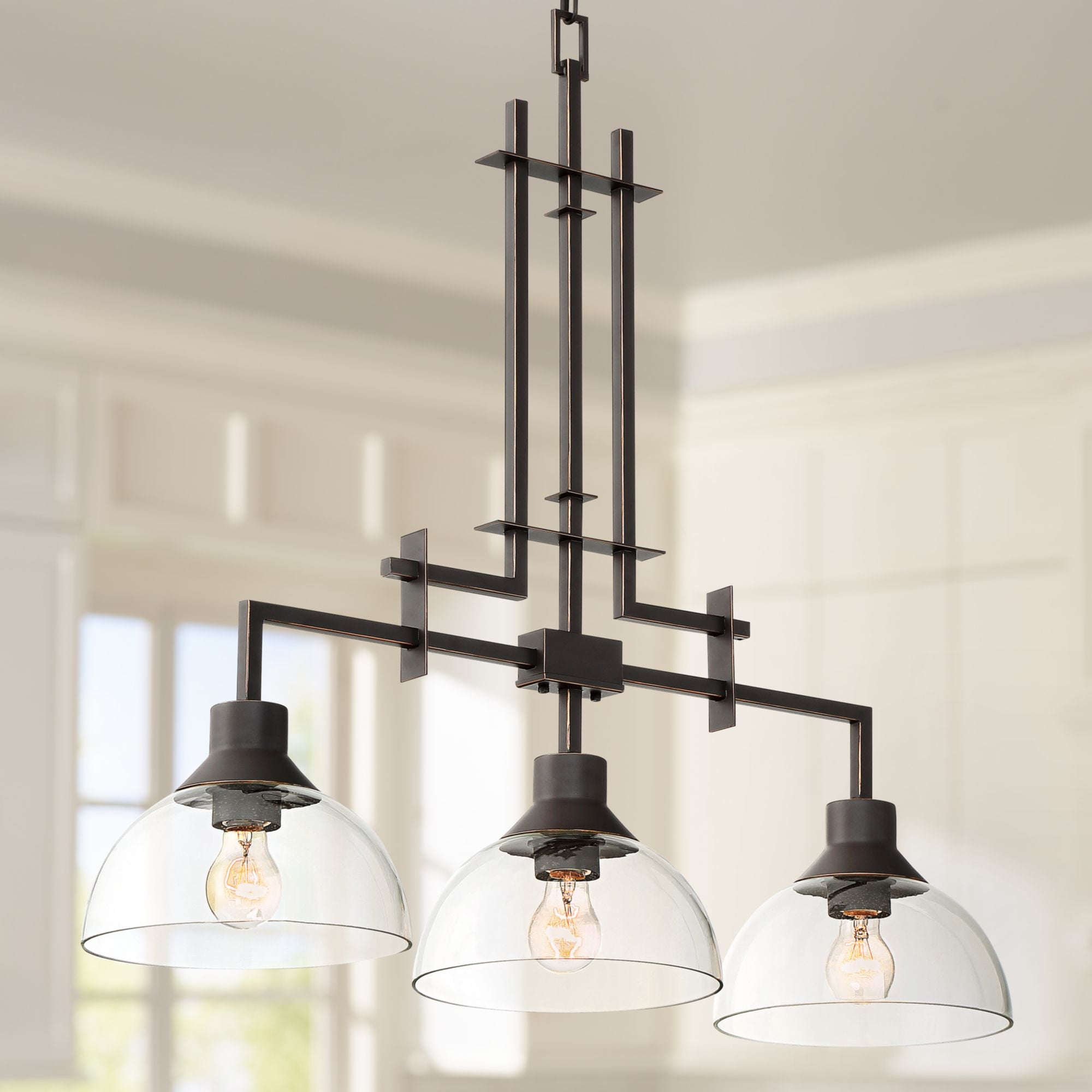 3 light hanging chandelier