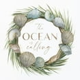 thumbnail image 2 of Nan 26x26 Gold Ornate Wood Framed with Double Matting Museum Art Print Titled - The Ocean is Calling, 2 of 4