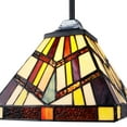 thumbnail image 3 of Chloe Lighting Vincent Mission 1-Light Glass Mini Pendant in Blackish Bronze, 3 of 6