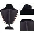 thumbnail image 3 of 2pcs Velvet 3D Bust Necklace Pendant Chain Display Holder Stand Black, 3 of 7