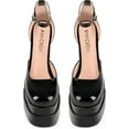 thumbnail image 6 of Ferwind Women's Platform Sandals High Chunky Heels Adult Black  7, 6 of 8