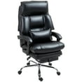 thumbnail image 2 of HOMCOM Overstuffed Executive Office Chair, High Back PU Leather Swivel Desk Chair with Foot Rest, Thick Padded, Adjustable Height, Black, 2 of 9