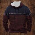 thumbnail image 4 of Mens Oversized Hoodies Drawstring Color Block Hooded Sweatshirt Casual Pullover Loose Fall Fashion Outfits With Pocket, 4 of 4