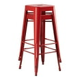 thumbnail image 2 of 30'' High Backless Red Metal Restaurant Barstool For Indoor or Outdoor Use, 2 of 5