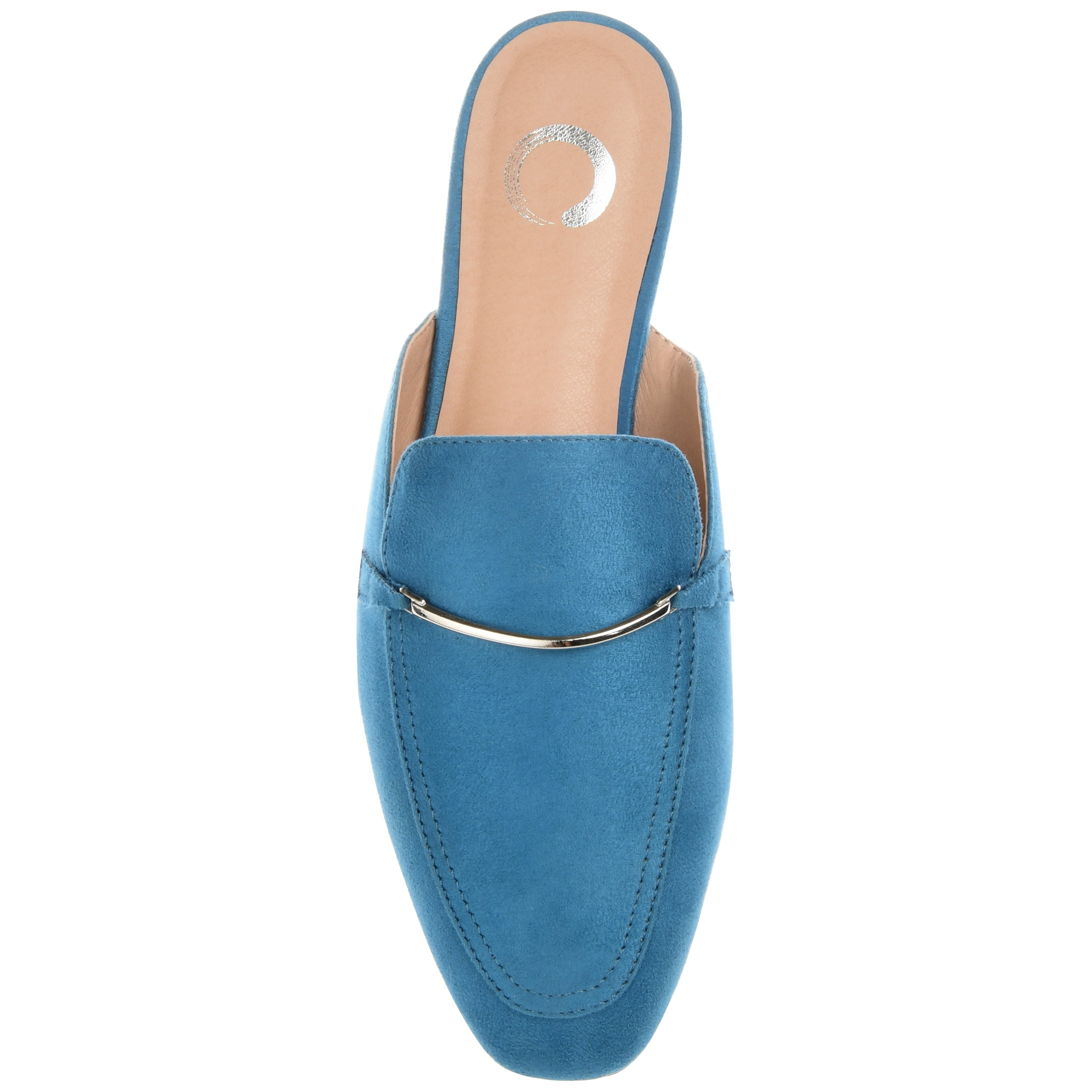 Journee Womens Ameena Slip On Square Toe Mules Flats