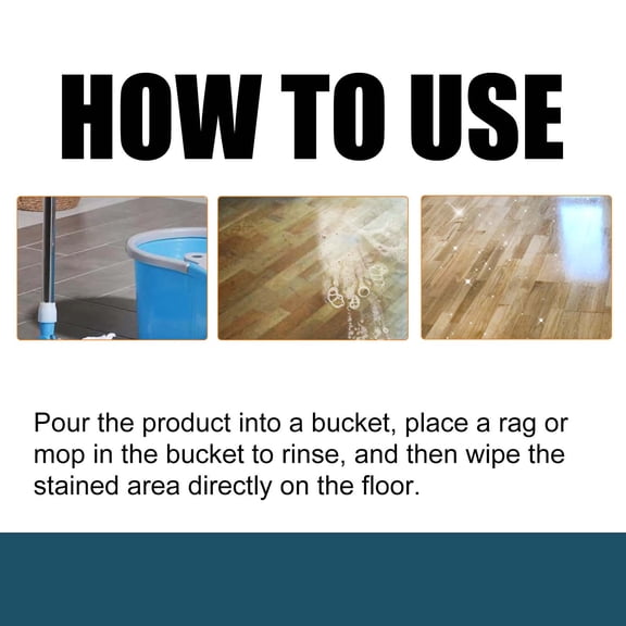 HJuyYuah 1PCS Floor Cleaner with Cloth, Household Cleaning Solution for Tile and Wood Floors, Removes Stains Leaves Shiny and Fragrant 3.4 fl oz