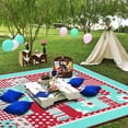 thumbnail image 4 of Extra Large Picnic Blankets Waterproof Foldable (60"x 80") Beach Blanket Waterproof Sandproof,3-Layer Thicking Mat Outdoor Packable Camping Blanket, 4 of 6