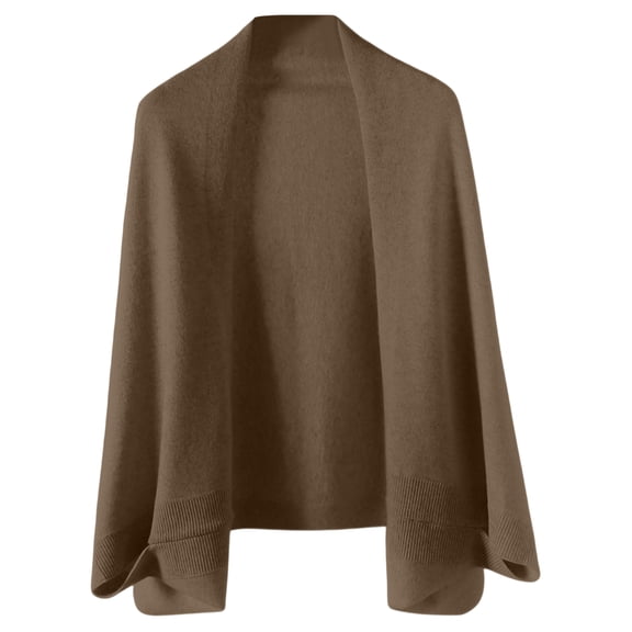 Boyscolos Women Shawl Wrap Knit Warm Winter Scarf Fashion Open Front Poncho Cape Pashmina Fall Elegant Sweater Cardigan Shrug Light Purple One Size