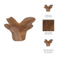 thumbnail image 4 of Decorative Bowl Teak Wood Sculptural Design - Casual Finish for Home, Office, Living Room or Bedroom Decor Accent Piece - Handcrafted Natural Display for Rustic Style Spaces - 8" Brown, 4 of 9