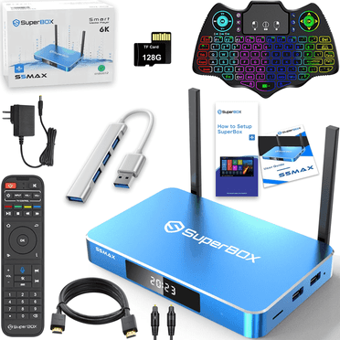 Superbox S5 Max 2025 Smarbox 4G & 64G Storage with Upgraded Voice Remote, Easy Setup