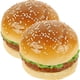 thumbnail image 1 of BRIGHTFUFU 2 piezas de simulación de hamburguesa falsa, modelo de hamburguesa artificial para exhibición, modelo de pan artificial, 1 of 7