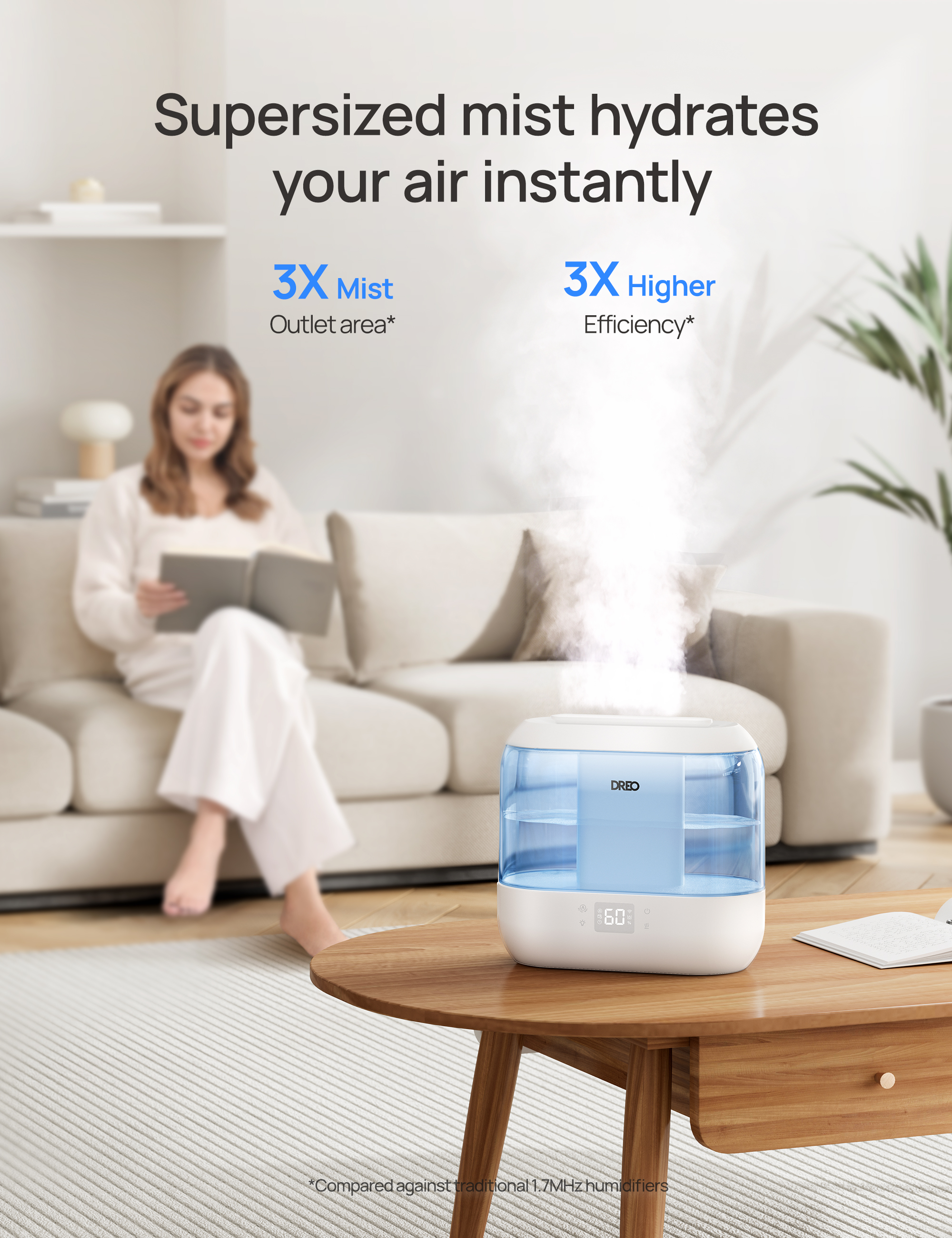 DREO Smart 4L Cool Mist Humidifier With Nightlight photo 2