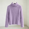 thumbnail image 6 of hotojiny Girls Turtleneck Sweater Long Sleeve Thermal Fall Winter Shirts Ribbed Knit Tops Casual Basic Layering Kids Outfit(Purple,9-10 Years), 6 of 6