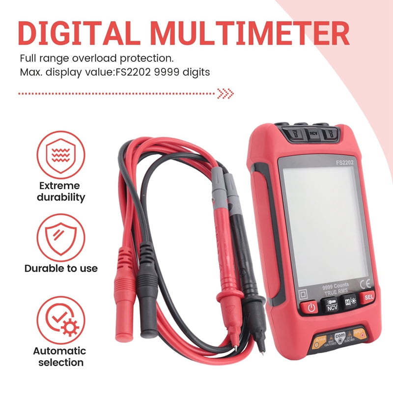 2X Digital Multimeter, 9999 Counts TRMS Auto-Ranging Voltmeter, Accurately Measures  Amp Ohm Voltage Meter