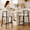 2pcs Beige Seat+ Black Metal Leg, variant on Mid Century Modern Bar Stools Set of 4, Beige Premium Linen Upholstered Counter Chairs, Ergonomic Design with Walnut-Grain Metal Legs, Heavy-Duty Steel Frame for Kitchen Island