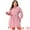 Pink, variant on DARING DIVA Plus Size Long Sleeve Belted Above Knee Denim Shirt Dress 1X Pink