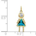 thumbnail image 2 of 10k Yellow Gold December Girl Birthstone Necklace Charm Pendant Kid, 2 of 6