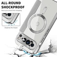 thumbnail image 3 of Allytech Flip Case for Google Pixel 8A, [Compatible with Magsafe] PU Leather Clear Back Cover RFID Blocking Cards Slots Wallet Phone Case for Google Pixel 8A, Gray, 3 of 8