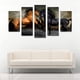 thumbnail image 2 of Cuadro Decorativo Caballos Salvajes Juego De 5 Piezas 150x80cm Ideal Para Sala Oficina Decoración Natural, 2 of 5