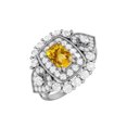 thumbnail image 1 of Bague de Mariage pour Femme en Argent Sterling 925 avec Citrine en Forme de Coussin 6x4 mm, 1 of 4