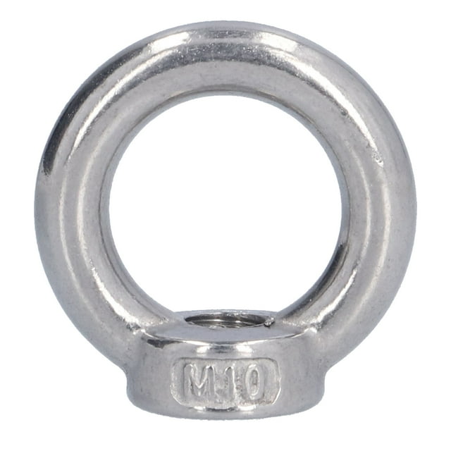 Wchiuoe Écrou de Levage en Forme d'Anneau Écrou de Levage Marin, 10pcs Écrou de Levage en Acier Inoxydable Outillage de Fixation en Forme d'Anneau pour Machines Forestières