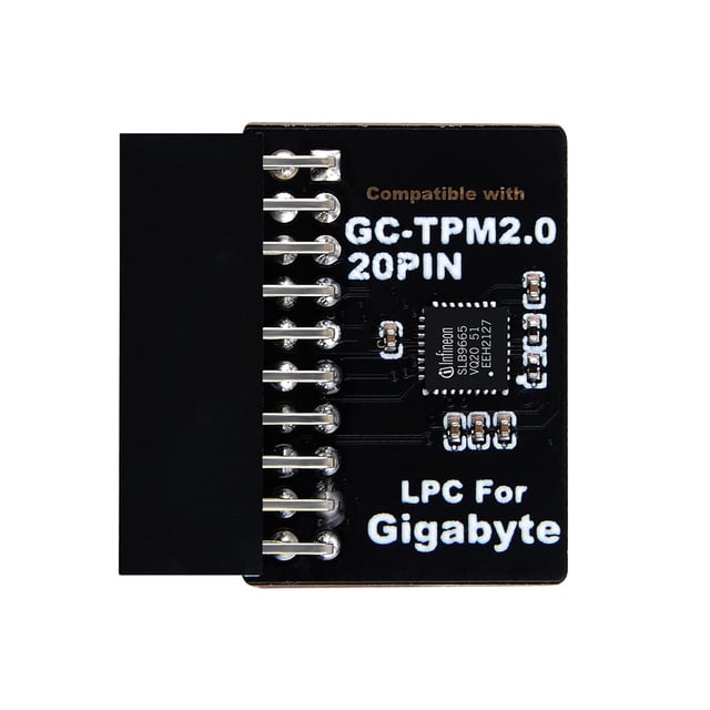 NewHail Módulo TPM2.0 Módulo LPC de 20 Pines con Infineon SLB9665 para Placa Base Gigabyte Compatible con GC-TPM2.0