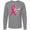 AC-Heather Grey, variant on Inktastic Faith over Fear Breast Cancer Awareness with Pink Ribbon Long Sleeve T-Shirt
