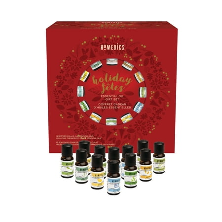HoMedics Essential Oil Holday Gift Set, 12 pack 15ml bottles)
