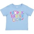 thumbnail image 3 of Inktastic Happy Easter with Bunny Face and Easter Eggs Girls Toddler T-Shirt, 3 of 5