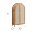 thumbnail image 3 of Modway Calista 79" Tall Wide Rattan Arched Storage Cabinet in Natural, 3 of 9