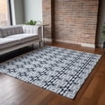 thumbnail image 6 of Addison Rugs Mayfield Washable Transitional Modern Squares Navy Rectangle Rug, 5' x 7'6", 6 of 6