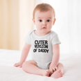thumbnail image 2 of Cuter Version of Daddy - Baby Clothes - Funny Newborn Bodysuit Outfits for Boys And Girls White-style-1 18months, 2 of 7