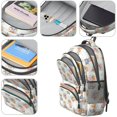 thumbnail image 4 of Highland Cow and Flower Print Cute School Backpack Bag with Padded Back and Adjustable Shoulder Straps 16.9 X 12.6 X 5.9 Inches, 4 of 5