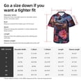 thumbnail image 5 of Sikiie Realistic Flower Turtle Print Men's Hawaiian Shirt, Summer Beach Button Pocket Short Sleeve T-Shirt,XX-Large, 5 of 7