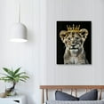 thumbnail image 4 of Nawypu NutArtPic Lion Family Canvas Wall Art King Lion and Lioness Picture Painting Black and White Lion with Gold Crown Picture Artwork for Bedroom Living Room Office Decor, 4 of 5