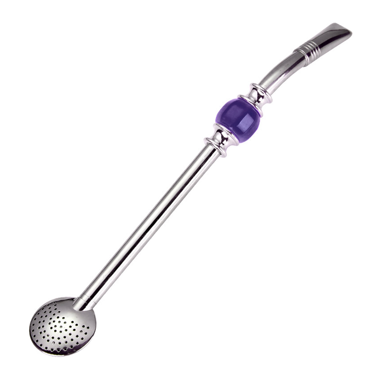 Straw Spoon Creative Durable Stainless Steel Multifunctional Drinking