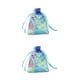 thumbnail image 2 of Naiovety Paquete de 100 bolsas de regalo de Organza con patrón de Coral dorado, recuerdo de vacaciones de aniversario de cumpleaños, bolsa de Azul 2piezas, 2 of 6