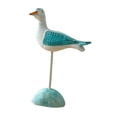thumbnail image 3 of Tabletop Sculpture Seagull Figurine Artwork Unique Bird Shape Wood Decor for Coastal Housewarming Gift, 3 of 9