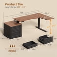thumbnail image 2 of Height Adjustable L Shaped Electric Standing Desk, 70.9" Farmhouse Office Computer Desk with 3 Drawers, 2 of 7