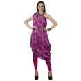 thumbnail image 1 of Moomaya Robe Kurti Sans Manches à une Épaule Imprimée pour Femmes, Vêtement de Créateur Boho pour Fête, 1 of 7