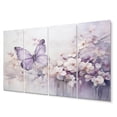 thumbnail image 2 of Designart "Purple Butterfly captivate Flight II" Animals Art Living Room Set, 2 of 5
