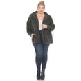 thumbnail image 4 of White Mark Women's Plush Hooded Cardigan with Pockets, 4 of 6
