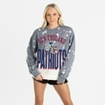 thumbnail image 4 of Women's Gameday Couture  Gray New England Patriots Arch Rivals Faded Wash Sweatshirt, 4 of 7
