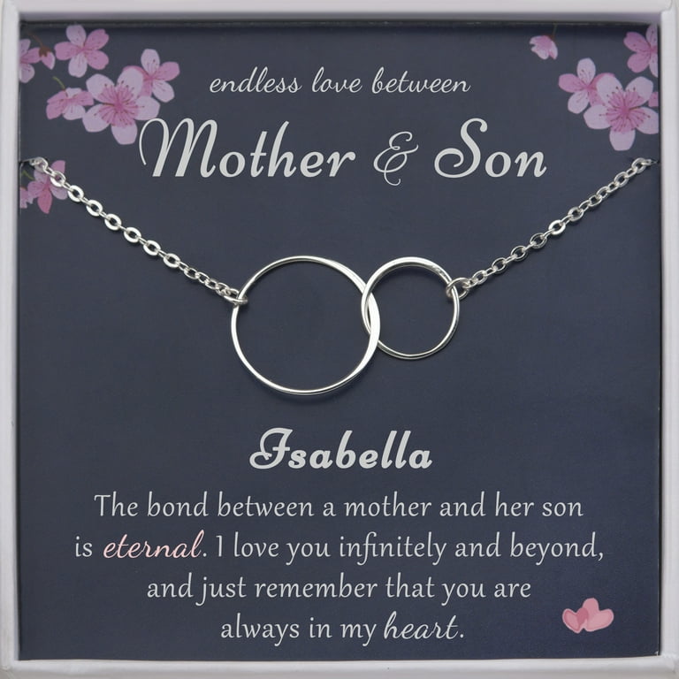 Mother's Day Gift for Mom From Son - Mother Son Necklace, Son Gift To Mom  Mothers Day Gift, Mom Necklace, Circle Necklace, A05