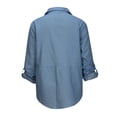 thumbnail image 3 of Conjuntos de Camisas Para Mujer, Moda Informal de Color Sólido, Moda Erógena, Informal, Con Botones, Camisas de Vestir Vaqueras Sólidas, Traje Odeerbi ODB129024, 3 of 7