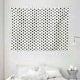thumbnail image 1 of Geometric Tapestry, Old Fashion Large Polka Dots Spots with Modern Digital Effects Minimalist Design, Wall Hanging for Bedroom Living Room Dorm Decor, 80W X 60L Inches, Black White, by Ambesonne, 1 of 2