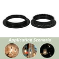 thumbnail image 5 of Liukekj 4pcs Light Socket Shade Rings E27 E26 Lamp Shade Collar Rings Black Threaded Medium Base Screw Rings for DIY Light Fixtures Pendant Light Table Lamp, 5 of 10