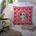 thumbnail image 3 of Carolines Treasures SS4492PW1414 Dalmatian Hearts Love and Valentines Day Portrait Fabric Decorative Pillow  14Hx14W, 3 of 4