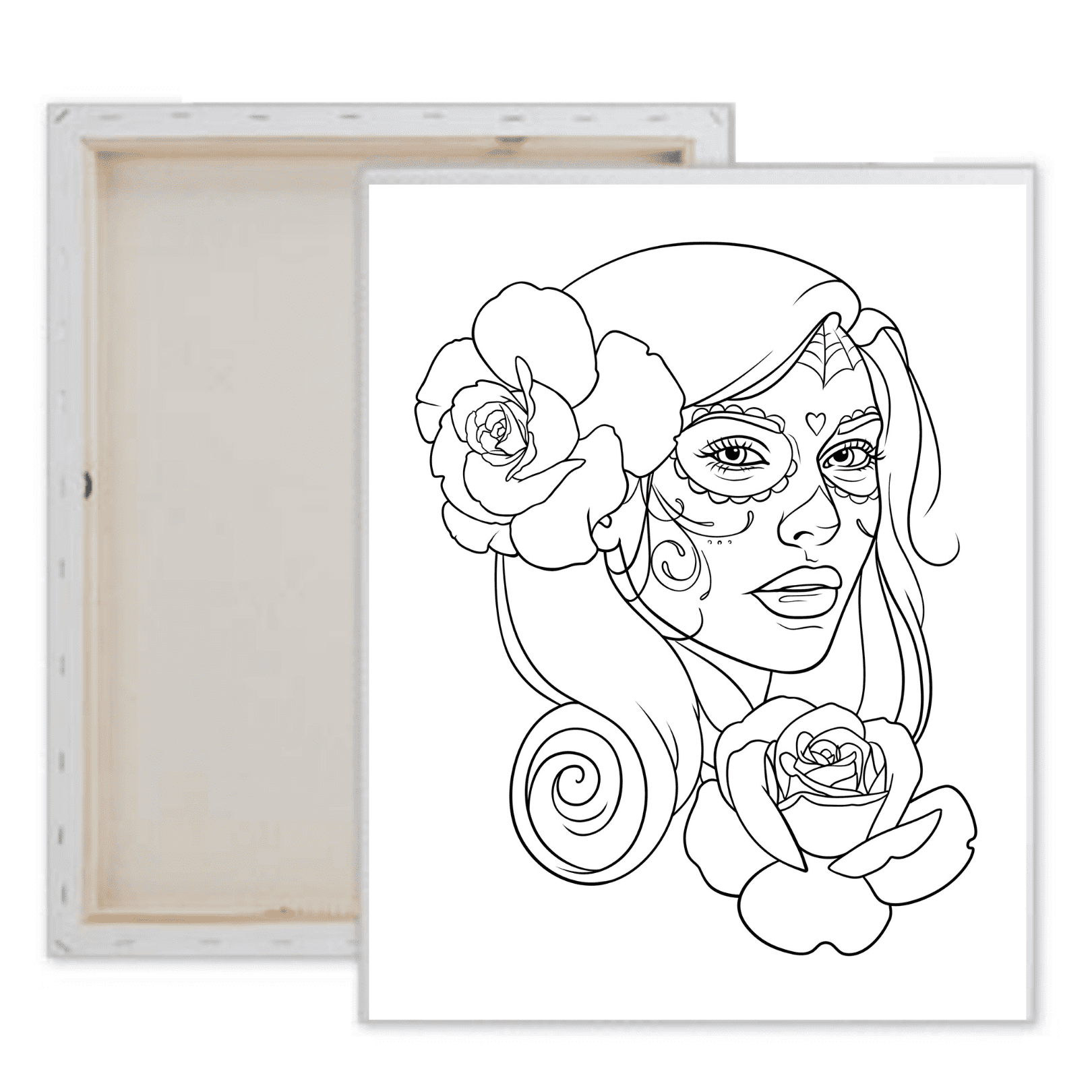 Pre Drawn Canvas Lady Day Of Dead 8X10